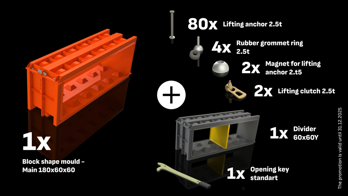 Block Set Form 3a 3A Block Global leader for concrete block moulds